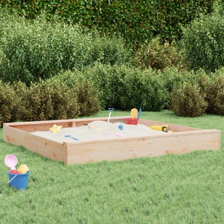 Sandkasten mit quadratischen Sitzen, massives Zirbenholz von , Sandkästen - Ref: Foro24-825037, Preis: 68,11 €, Rabatt: %