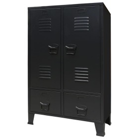 Armario metálico de estilo industrial 67x35x107 cm negro de vidaXL, Armarios roperos - Ref: Foro24-245960, Precio: 180,65 €, ...