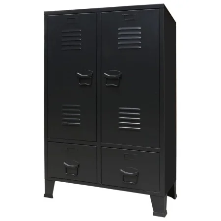 Armario metálico de estilo industrial 67x35x107 cm negro de vidaXL, Armarios roperos - Ref: Foro24-245960, Precio: 200,17 €, ...