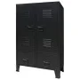 Armario metálico de estilo industrial 67x35x107 cm negro de vidaXL, Armarios roperos - Ref: Foro24-245960, Precio: 200,17 €, ...