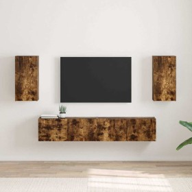 Mueble de TV Montado en la Pared 2 pcs Roble ahumado en Muebles TV | Comprar online en Foro24