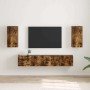 Mueble de TV Montado en la Pared 2 pcs Roble ahumado en Muebles TV | Comprar online en Foro24