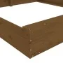 Sandpit with square solid pine wood seats in honey brown. by , sandboxes - Ref: Foro24-825040, Price: 97,39 €, Discount: %