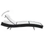 Lounger with black synthetic rattan cushion by vidaXL, Loungers - Ref: Foro24-44718, Price: 93,05 €, Discount: %