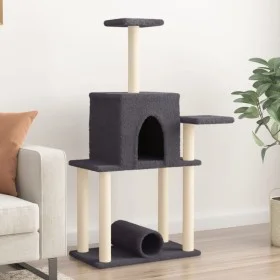 Cat scratcher with dark gray sisal posts 122 cm by , Cat furniture - Ref: Foro24-172090, Price: 56,52 €, Discount: %
