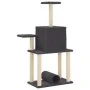 Cat scratcher with dark gray sisal posts 122 cm by , Cat furniture - Ref: Foro24-172090, Price: 56,52 €, Discount: %
