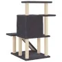 Katzenkratzbaum mit dunkelgrauen Sisalpfosten 97 cm von , Katzenmöbel - Ref: Foro24-172099, Preis: 52,72 €, Rabatt: %