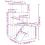 Katzenkratzbaum mit dunkelgrauen Sisalpfosten 97 cm von , Katzenmöbel - Ref: Foro24-172099, Preis: 53,53 €, Rabatt: %