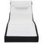 Lounger with black synthetic rattan cushion by vidaXL, Loungers - Ref: Foro24-44718, Price: 93,05 €, Discount: %
