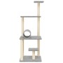 Katzenkratzbaum mit hellgrauen Sisalpfosten 136 cm von , Katzenmöbel - Ref: Foro24-172092, Preis: 41,67 €, Rabatt: %