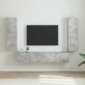 Mueble de TV Montado en la Pared 2 pcs Concreto en Muebles TV | Comprar online en Foro24