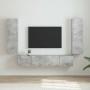 Mueble de TV Montado en la Pared 2 pcs Concreto en Muebles TV | Comprar online en Foro24