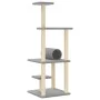 Cat scratcher with light gray sisal posts 136 cm by , Cat furniture - Ref: Foro24-172092, Price: 43,02 €, Discount: %