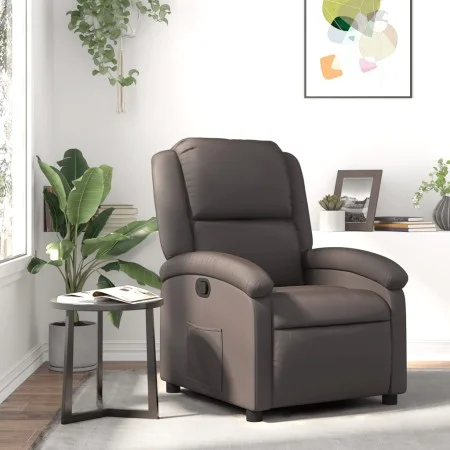 Dunkelbrauner Sessel aus echtem Leder von , Sessel - Ref: Foro24-371790, Preis: 320,83 €, Rabatt: %
