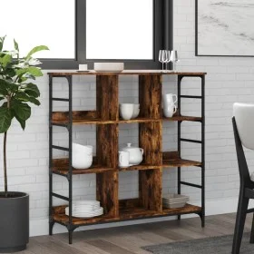 Smoked brown engineered wood sideboard 102x32x103.5 cm by , Sideboards - Ref: Foro24-837729, Price: 74,26 €, Discount: %