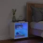 Wall-mounted bedside table with white LED lights by , TV Furniture - Ref: Foro24-837064, Price: 31,46 €, Discount: %