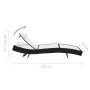 Liege mit schwarzem synthetischem Rattankissen von vidaXL, Liegen - Ref: Foro24-44718, Preis: 93,05 €, Rabatt: %