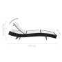 Lounger with black synthetic rattan cushion by vidaXL, Loungers - Ref: Foro24-44718, Price: 91,71 €, Discount: %