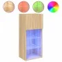 TV-Möbel mit LED-Leuchten Sonoma Eiche 40,5x30x90 cm von , TV-Möbel - Ref: Foro24-837047, Preis: 51,75 €, Rabatt: %
