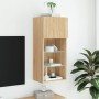 TV-Möbel mit LED-Leuchten Sonoma Eiche 40,5x30x90 cm von , TV-Möbel - Ref: Foro24-837047, Preis: 52,44 €, Rabatt: %