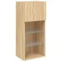 TV-Möbel mit LED-Leuchten Sonoma Eiche 40,5x30x90 cm von , TV-Möbel - Ref: Foro24-837047, Preis: 51,75 €, Rabatt: %