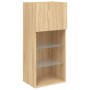 TV-Möbel mit LED-Leuchten Sonoma Eiche 40,5x30x90 cm von , TV-Möbel - Ref: Foro24-837047, Preis: 52,44 €, Rabatt: %