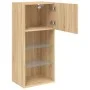 Mueble para TV con luces LED roble Sonoma 40,5x30x90 cm de , Muebles TV - Ref: Foro24-837047, Precio: 51,75 €, Descuento: %