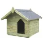 Gartenhundehütte mit offenem Dach aus imprägniertem Kiefernholz von vidaXL, Hundehütten - Ref: Foro24-45149, Preis: 108,40 €,...