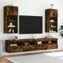 TV stand with smoked oak LED lights 40.5x30x90 cm by , TV Furniture - Ref: Foro24-837051, Price: 50,29 €, Discount: %
