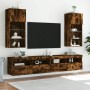TV-Ständer mit LED-Leuchten Räuchereiche 40,5x30x90 cm von , TV-Möbel - Ref: Foro24-837051, Preis: 50,93 €, Rabatt: %