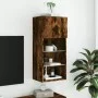 TV stand with smoked oak LED lights 40.5x30x90 cm by , TV Furniture - Ref: Foro24-837051, Price: 50,29 €, Discount: %