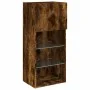 TV stand with smoked oak LED lights 40.5x30x90 cm by , TV Furniture - Ref: Foro24-837051, Price: 50,29 €, Discount: %