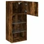 TV stand with smoked oak LED lights 40.5x30x90 cm by , TV Furniture - Ref: Foro24-837051, Price: 50,29 €, Discount: %