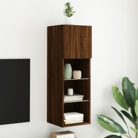 TV-Möbel mit LED-Leuchten Eiche braun 30,5x30x90 cm von , TV-Möbel - Ref: Foro24-837013, Preis: 54,78 €, Rabatt: %