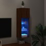 Mueble para TV con luces LED roble marrón 30,5x30x90 cm de , Muebles TV - Ref: Foro24-837013, Precio: 56,66 €, Descuento: %