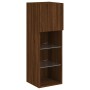 Mueble para TV con luces LED roble marrón 30,5x30x90 cm de , Muebles TV - Ref: Foro24-837013, Precio: 56,66 €, Descuento: %
