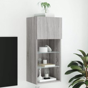 Mueble para TV con luces LED gris Sonoma 40,5x30x90 cm de , Muebles TV - Ref: Foro24-837053, Precio: 63,32 €, Descuento: %