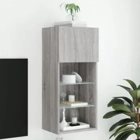 Mueble para TV con luces LED gris Sonoma 40,5x30x90 cm de , Muebles TV - Ref: Foro24-837053, Precio: 62,33 €, Descuento: %