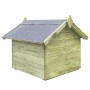 Gartenhundehütte mit offenem Dach aus imprägniertem Kiefernholz von vidaXL, Hundehütten - Ref: Foro24-45149, Preis: 110,45 €,...