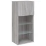 TV stand with LED lights in Sonoma gray 40.5x30x90 cm by , TV Furniture - Ref: Foro24-837053, Price: 62,33 €, Discount: %