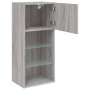 Mueble para TV con luces LED gris Sonoma 40,5x30x90 cm de , Muebles TV - Ref: Foro24-837053, Precio: 65,52 €, Descuento: %