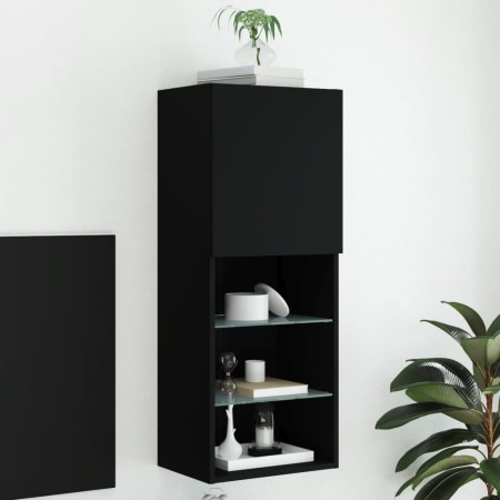 TV-Möbel mit schwarzen LED-Leuchten 40,5x30x102 cm von , TV-Möbel - Ref: Foro24-837058, Preis: 61,27 €, Rabatt: %