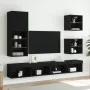 Mueble para TV con luces LED negro 40,5x30x102 cm de , Muebles TV - Ref: Foro24-837058, Precio: 57,93 €, Descuento: %