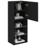 TV stand with LED lights black 40.5x30x102 cm by , TV Furniture - Ref: Foro24-837058, Price: 57,93 €, Discount: %