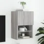 TV-Ständer mit grauen Sonoma-LED-Leuchten 40,5x30x60 cm von , TV-Möbel - Ref: Foro24-837039, Preis: 48,29 €, Rabatt: %