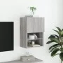 TV stand with Sonoma gray LED lights 40.5x30x60 cm by , TV Furniture - Ref: Foro24-837039, Price: 48,29 €, Discount: %