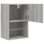 TV stand with Sonoma gray LED lights 40.5x30x60 cm by , TV Furniture - Ref: Foro24-837039, Price: 48,29 €, Discount: %