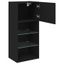 TV-Möbel mit schwarzen LED-Leuchten 40,5x30x90 cm von , TV-Möbel - Ref: Foro24-837045, Preis: 50,78 €, Rabatt: %