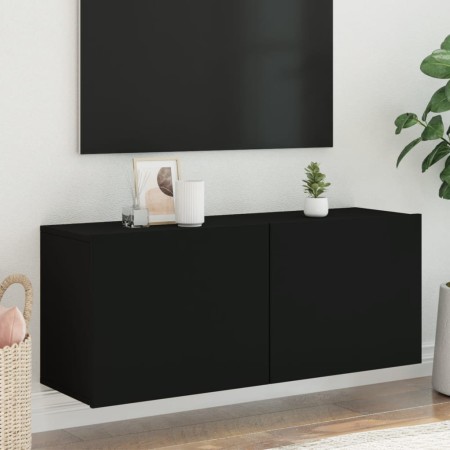 Schwarze TV-Wandmöbel 100x30x41 cm von , TV-Möbel - Ref: Foro24-836967, Preis: 74,03 €, Rabatt: %
