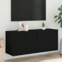 Schwarze TV-Wandmöbel 100x30x41 cm von , TV-Möbel - Ref: Foro24-836967, Preis: 74,03 €, Rabatt: %